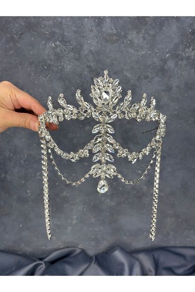 Hayalperest boncuk Almeda Moving Dangle Bridal Henna Crown Fascia Model