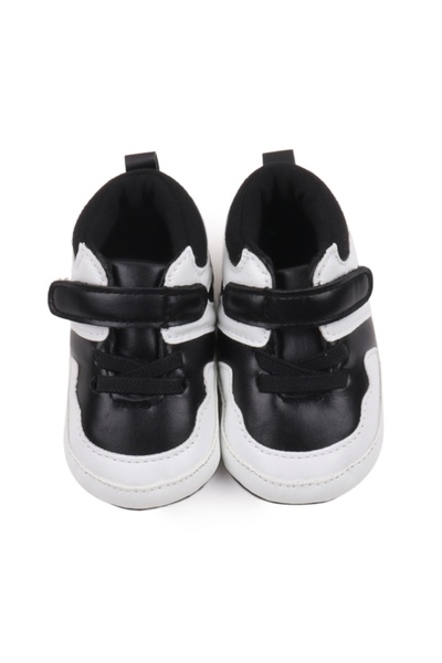 Superbaby Baby sneakers for first steps, with hedgehogs and elastic laces, bl...