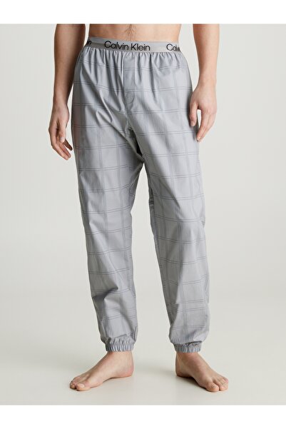 Calvin Klein Men Gray Plaid Joggers