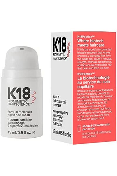 K18 Leave-In Molecular Repair Hair Mask, 15ml