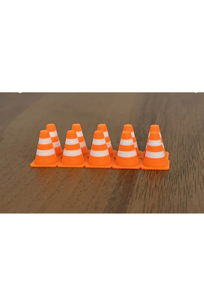 Almalı 1:64 Ölçek Diaroma Trafik Aksesuarı Dubalar - Turuncu&Beyaz - (ARAÇLAR...