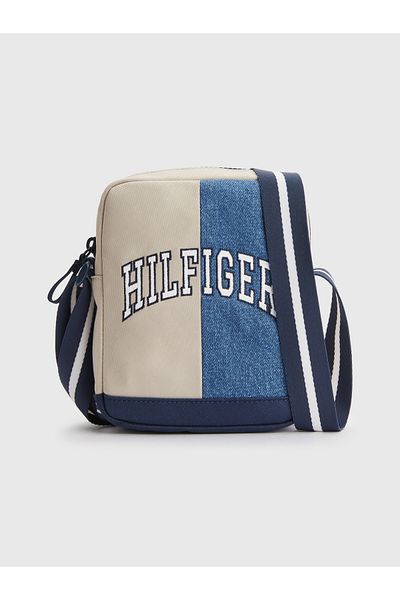Tommy Hilfiger Unisex Blue Youth Varsity Reporter Bag