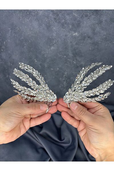 Hayalperest boncuk Bride Hairpin with Bugle Comb and Double-Sided