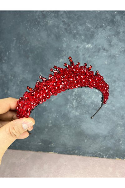 Hayalperest boncuk Edis Elegant Bead Decorated Henna Crown Bridal Accessory
