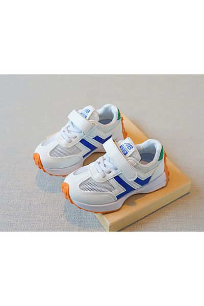 Superbaby Adidasi albi cu albastru pentru copii