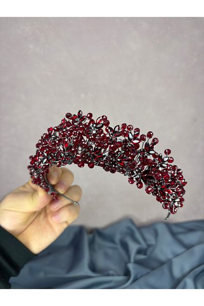 Hayalperest boncuk İlsu Elegant Bead Detailed Henna Night Bridal Crown