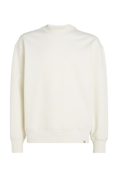 Calvin Klein Calvin Klein Men White Interlock Crew Neck Pullover Sweatshirt