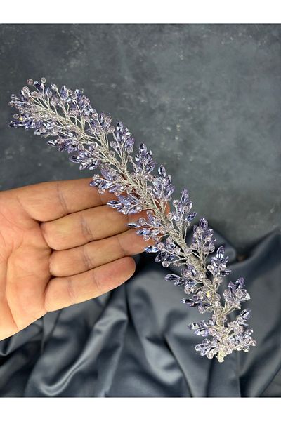 Hayalperest boncuk Laurel Bridal Crown Hair and Turban Accessory