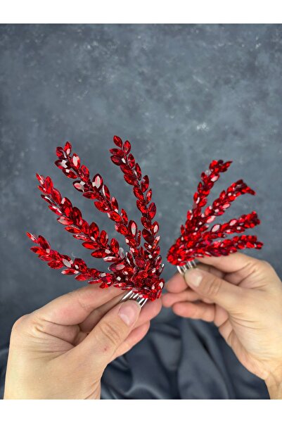 Hayalperest boncuk Double Sided Comb Büge Bridal Hair Accessory