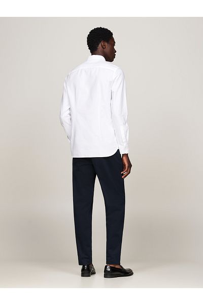 Tommy Hilfiger Mens White Oxford Dobby Blend Shirt
