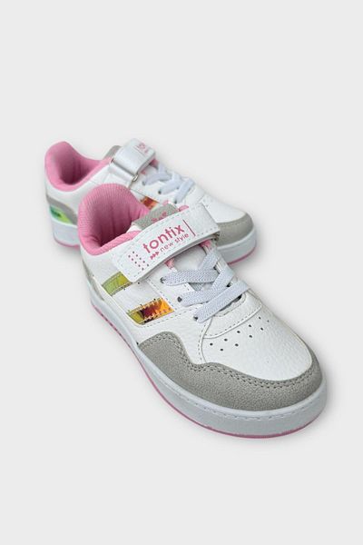 Liger Children's Velcro Laced Comfort Sports Shoes White - Gray