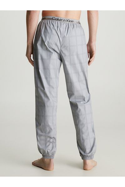 Calvin Klein Men Gray Plaid Joggers