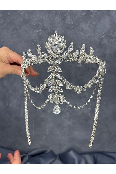 Hayalperest boncuk Almeda Moving Dangle Bridal Henna Crown Fascia Model