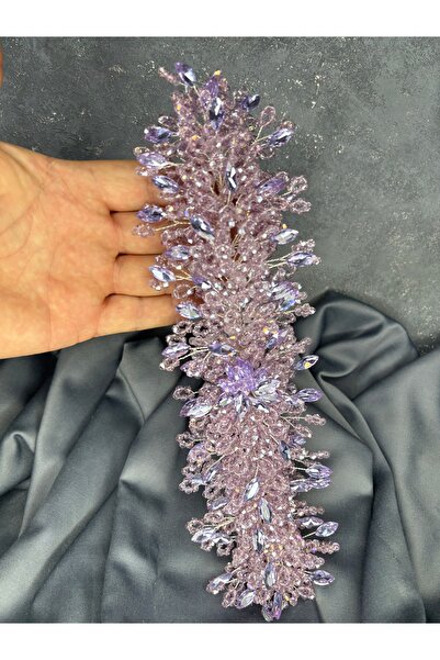 ESPEREST إيلينا الحناء المطرزة المكثفة وتاج الزفاف عمامة متطابقة