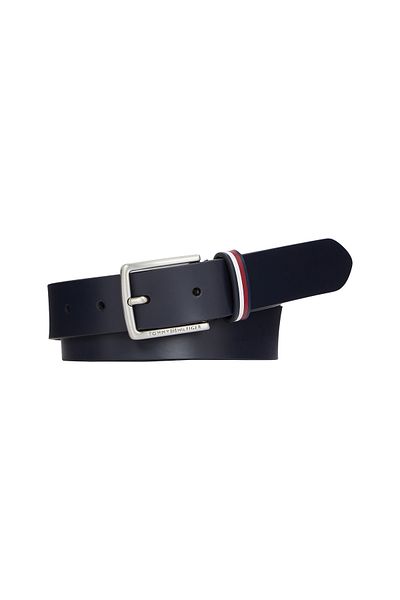 Tommy Hilfiger Kids Space Blue Signature Keeper Leather Belt
