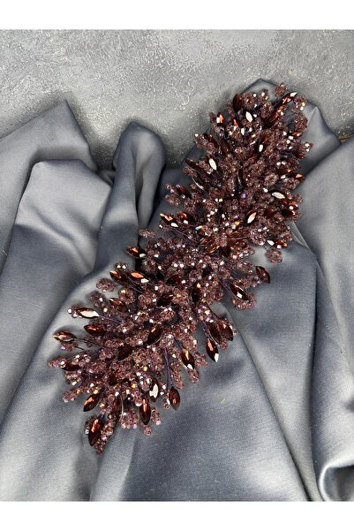 ESPEREST إيلينا الحناء المطرزة المكثفة وتاج الزفاف عمامة متطابقة