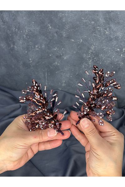 Hayalperest boncuk Selis Double Sided Bridal Henna Crown Hair Accessory