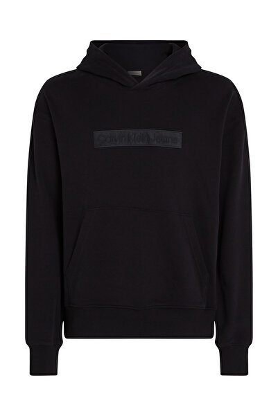 Calvin Klein Calvin Klein Men Black Embroidered Box Pullover Hoodie