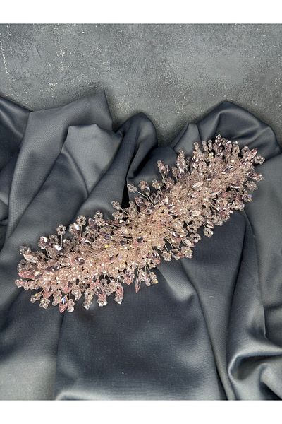 Hayalperest boncuk Elena Intense Beaded Bridal Crown Hair and Turban Accessory