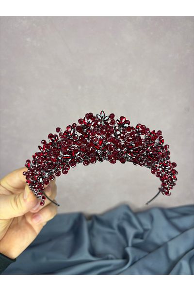 Hayalperest boncuk İlsu Elegant Bead Detailed Henna Night Bridal Crown