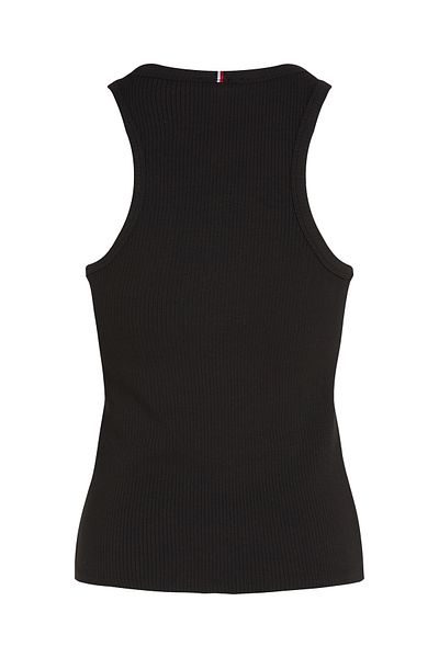 Tommy Hilfiger Tommy Hilfiger Women Black Slim Rib Tank Top