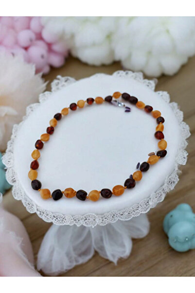 ms denis قلادة الطفل العنبر (يتم شحنها مع حقيبة لافندر مجففة خاصة معتمدة)