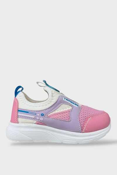 Liger Children's Airfile Light Sole Nursery Home School Sports Shoes White - Pink