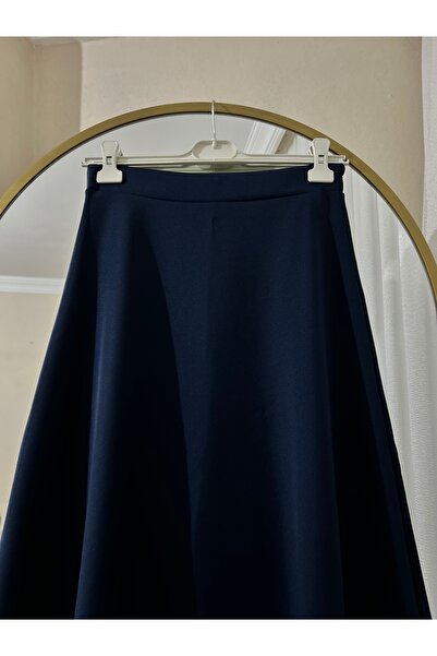 ezzo İki İplik Lacivert Scuba Etek