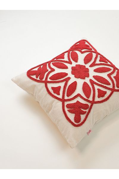 Galia Tasarım Marrakech Series Punch Throw Pillow Cover - Red