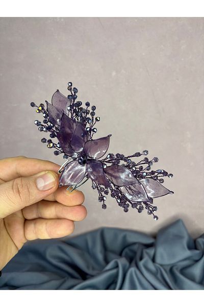 Hayalperest boncuk Pearlescent Essence Scalloped Bridal Hair Accessory