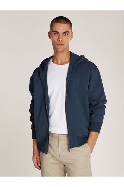 Calvin Klein Men Black Zip Through Sweatshirt