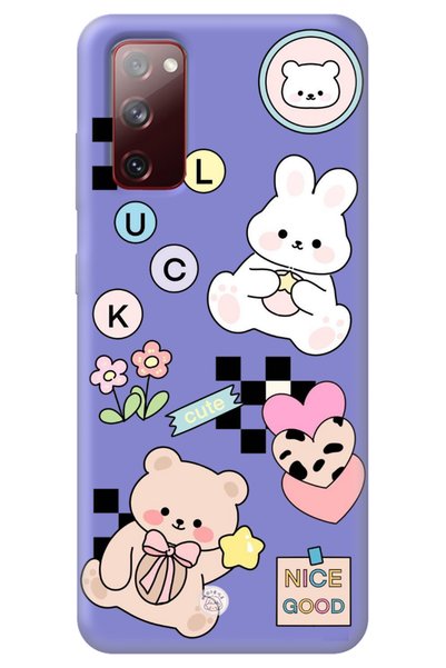 WANNA PROTECT Samsung A03S Lilac Velvet Cute Rabbit Patterned Silicone Phone ...
