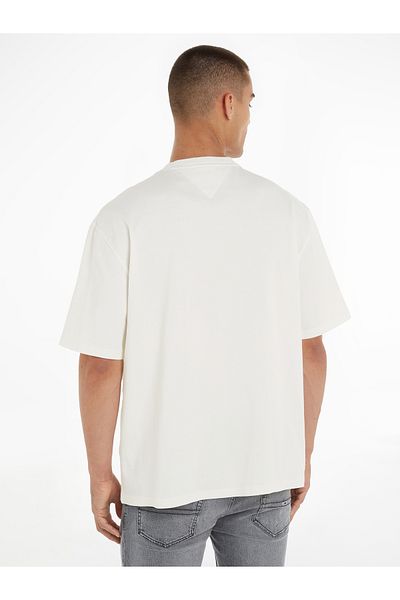 Tommy Hilfiger Tommy Hilfiger Men White Short Sleeve Oversized T-Shirt