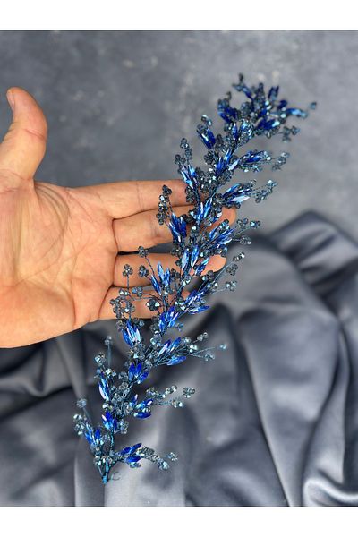 Hayalperest boncuk Hera Crystal Bead Decorated Elegant Bridal Henna Crown