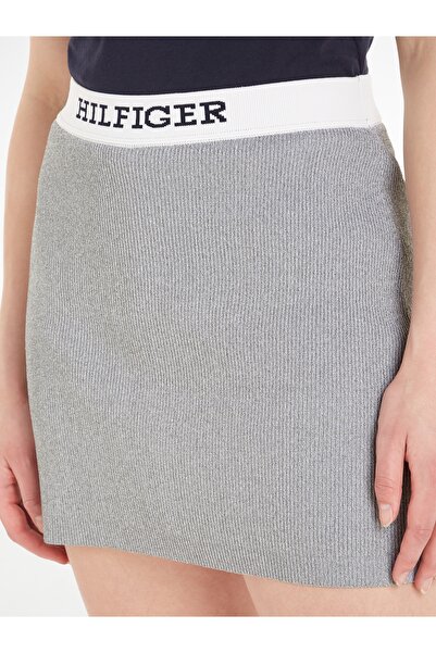 Tommy Hilfiger Women Silver Slim Fit Skort