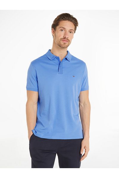 Tommy Hilfiger Tommy Hilfiger Mens Blue Interlock Short Sleeve Polo T-Shirt