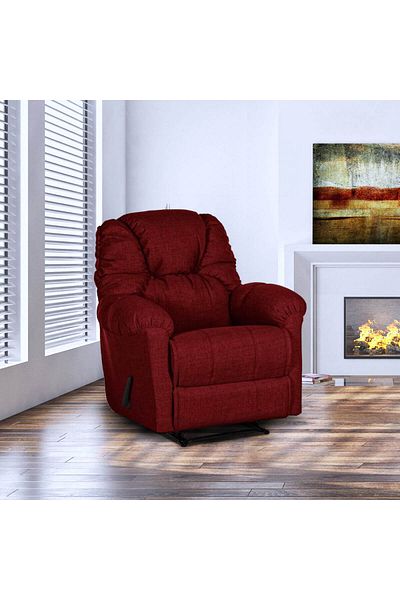 American Polo | American Polo | Linen Classic Recliner Chair - Burgundy - 92×78x103