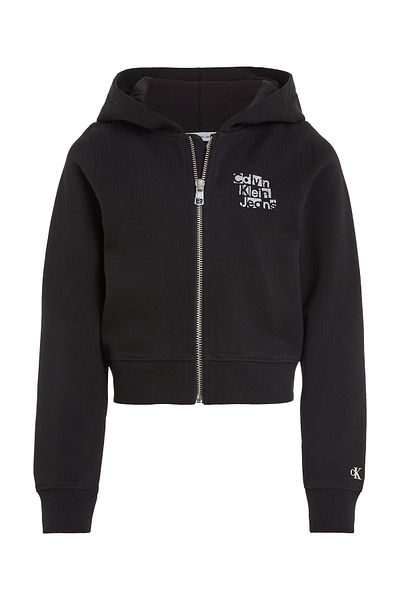 Calvin Klein Girls Black Zip Through Hoodie