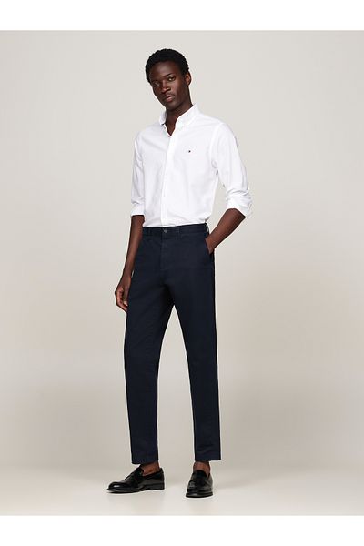 Tommy Hilfiger Mens White Oxford Dobby Blend Shirt