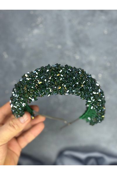 Hayalperest boncuk Asu Intensive Bead Embroidered Bridal Henna Crown