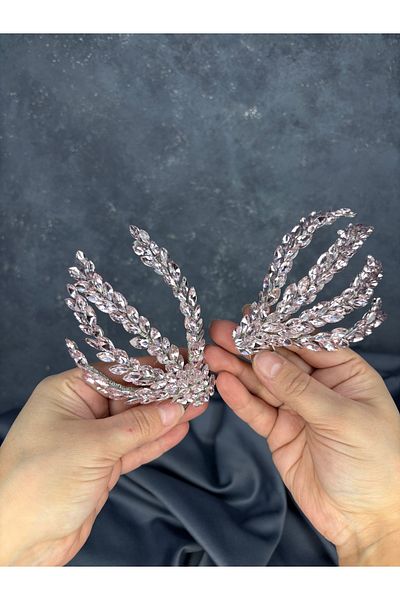 Hayalperest boncuk Double Sided Comb Büge Bridal Hair Accessory