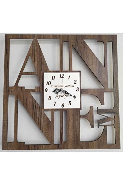 ONCA Anneler Gününe Özel Dekoratif Duvar Saati Anneler Günü Için Annem Konsept