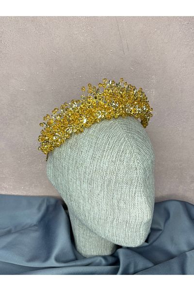 Hayalperest boncuk İlsu Elegant Bead Detailed Henna Night Bridal Crown