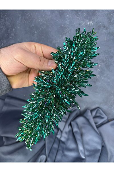 ESPEREST تاج حناء الزفاف الأنيق المطرز بالخرز اللامع من إيفا