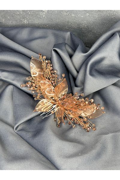 Hayalperest boncuk Özün Detailed Scalloped Bridal Hairpin