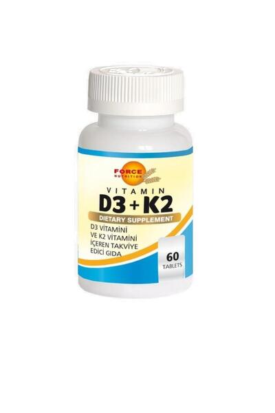 Force Nutrition فيتامين د3 + ك2 60 قرص