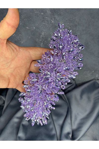 Hayalperest boncuk Elena Intense Beaded Bridal Crown Hair and Turban Accessory