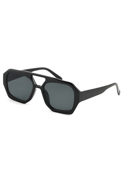 TomyHelf Rectangular Design Black Frame Black Glass Women's Sunglasses Vehla