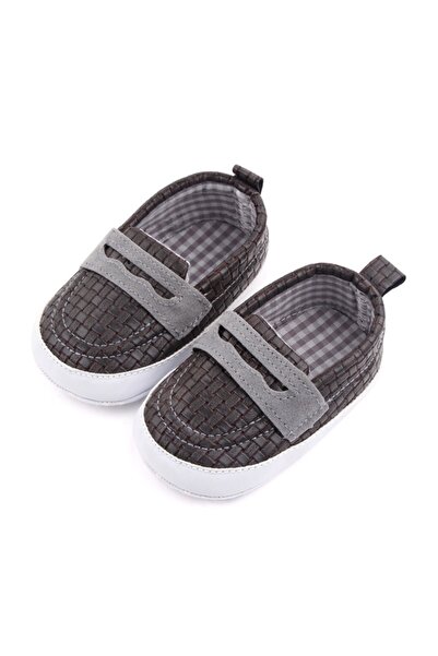 Superbaby Gray moccasin shoes for babies