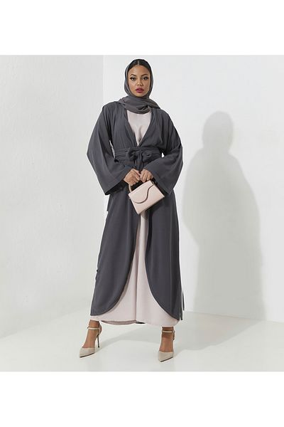 Rosette Abaya Gray Mix Beades